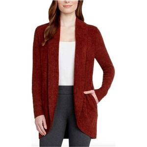 Max & Mia Cozy‎ Cardigan Open Front Knit Sweater Soft Burgundy Small NWOT